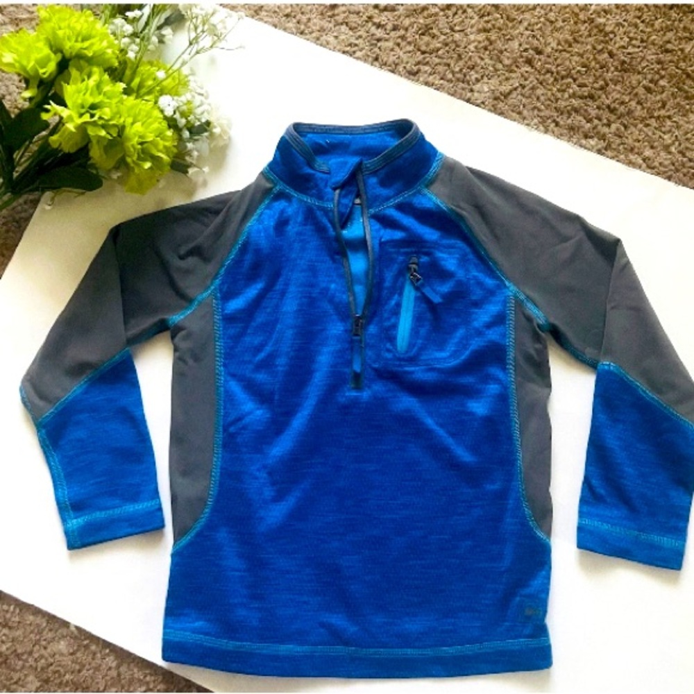 REI Boys Blue & Gray Quarter-Zip Active Top